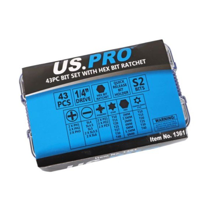 43pc Bit Set With Hex Bit Ratchet 1361 - Image 3