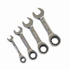 US PRO 12 PC METRIC STUBBY GEAR RATCHET COMBI WRENCH SET 2045 - Image 3