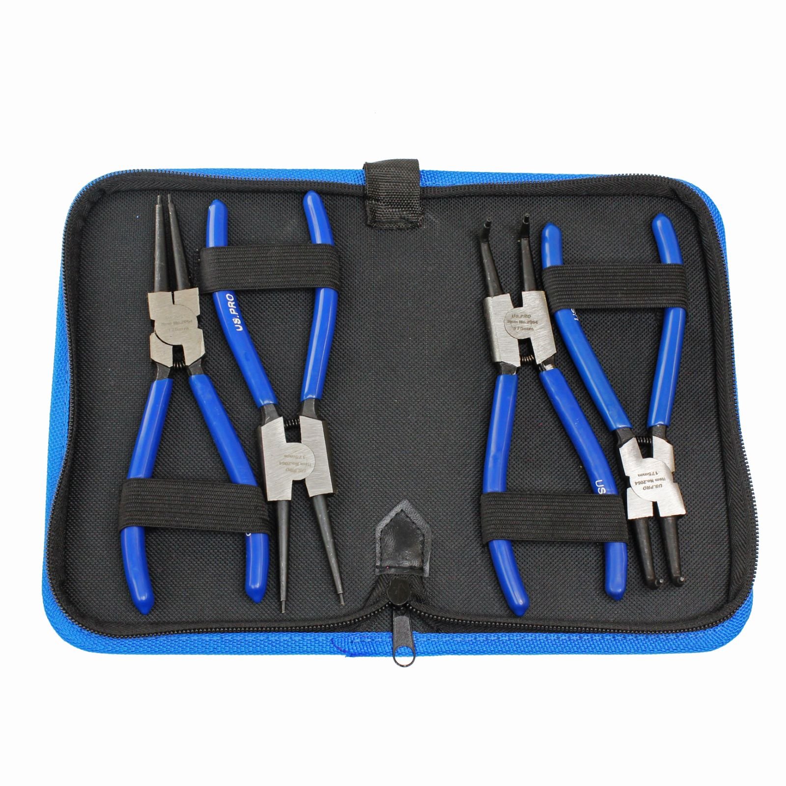 US PRO 4pc 7″ Circlip Pliers Set In Zip Pouch 2064 | DSD TOOLS