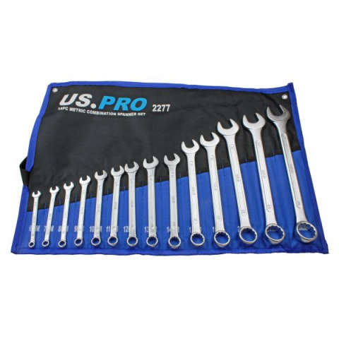 US PRO 14pc Metric Combination Spanner Set 6 – 26mm 2277 | DSD TOOLS