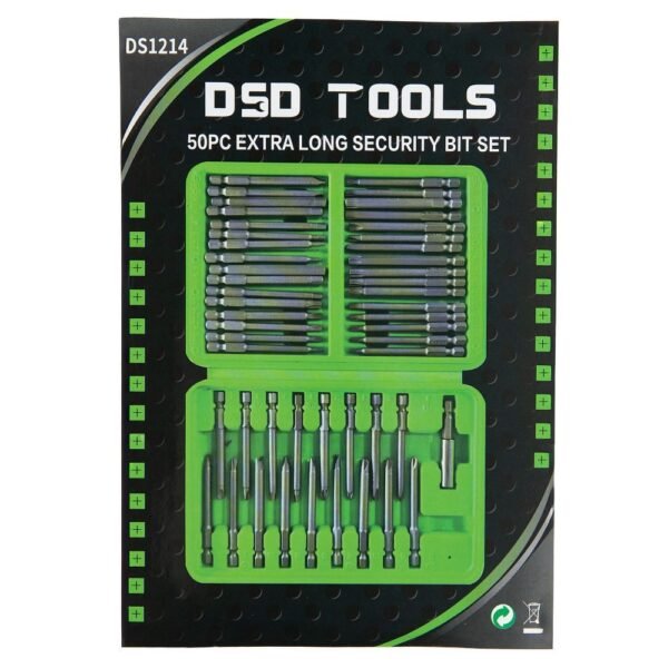 DSD TOOLS 50pc Extra Long Security Bit Set DS1214 - Image 7