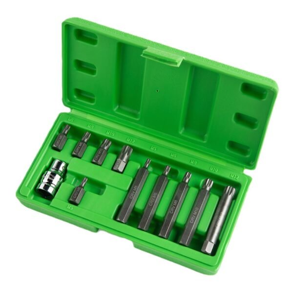 DSD TOOLS 11pc 1/2" DR Spline Bit Set DS1216 - Image 2