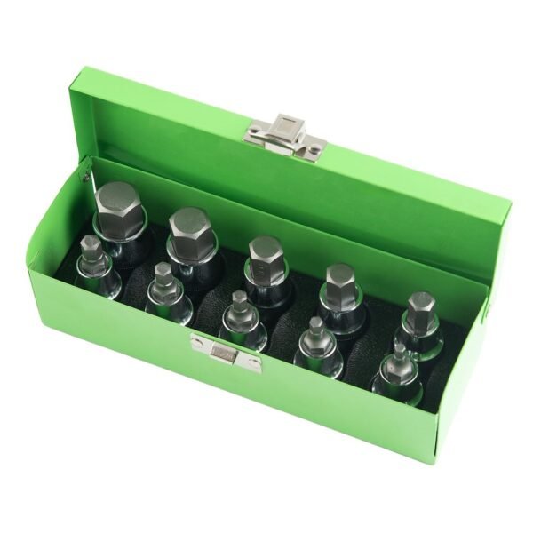 DSD TOOLS 10pcs 1/2" DR Hex Bit Socket Set DS1217 - Image 2