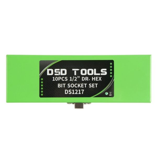 DSD TOOLS 10pcs 1/2" DR Hex Bit Socket Set DS1217 - Image 4