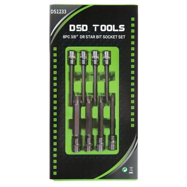 DSD TOOLS 8pc 3/8" DR 110mm(L) Star Bit Sockets DS1233 - Image 5