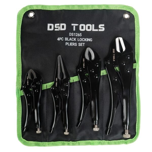 DSD TOOLS 4pc Black Locking Pliers Set DS1265