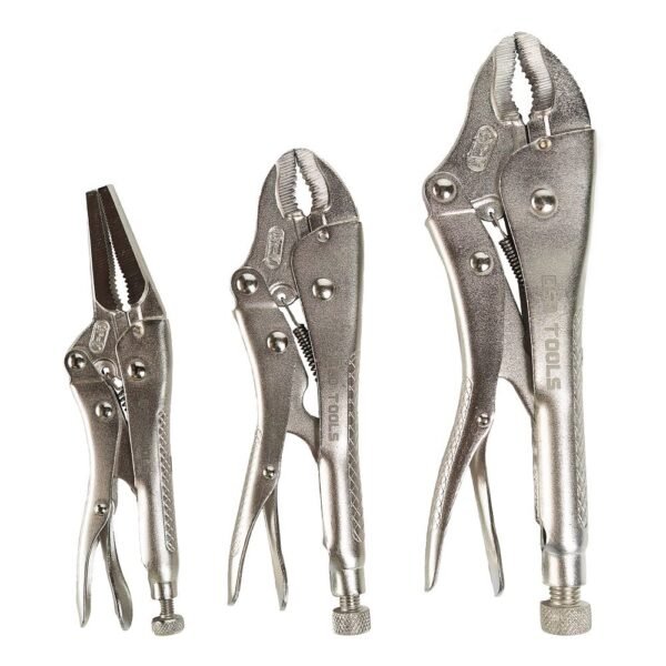 DSD TOOLS 3pc Locking Pliers Set With Ribbed Handles DS1270 - Image 2