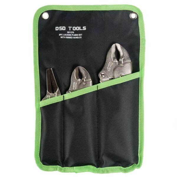 DSD TOOLS 3pc Locking Pliers Set With Ribbed Handles DS1270 - Image 3