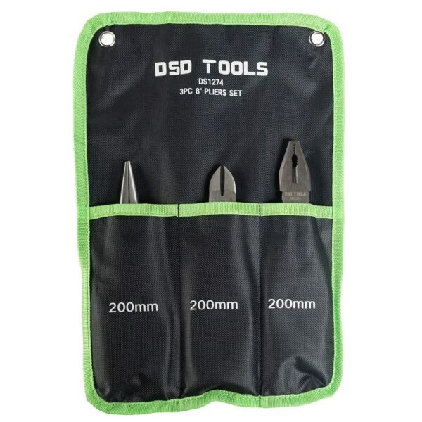 DSD TOOLS 3pc 8" Pliers Set DS1274 - Image 3