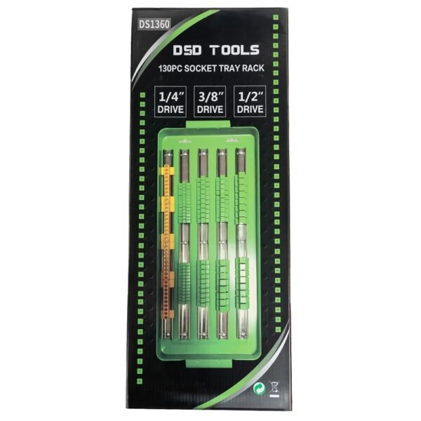 DSD TOOLS 130pc Socket Tray Rack DS1360 - Image 4