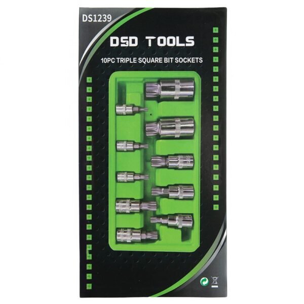 DSD TOOLS 10pc Triple Square Bit Sockets DS1239 - Image 4