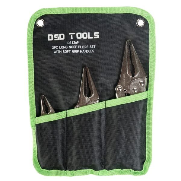 DSD TOOLS 3pc Long Nose Pliers Set With Soft Grip Handles DS1269 - Image 3