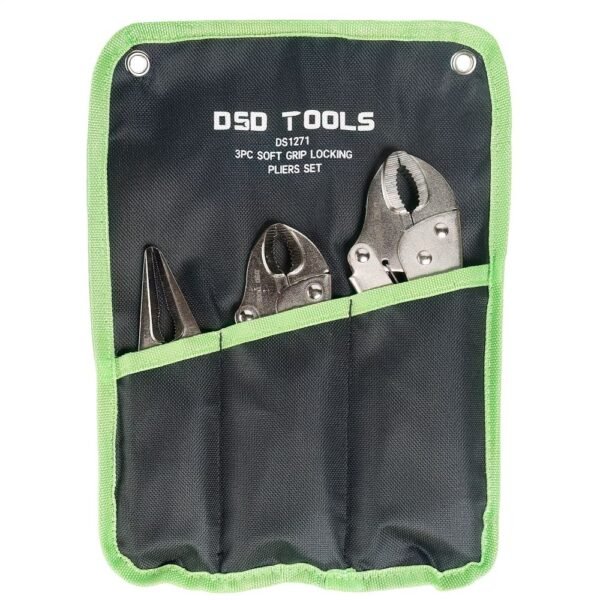 DSD TOOLS 3pc Soft Grip Locking Pliers Set DS1271 - Image 3