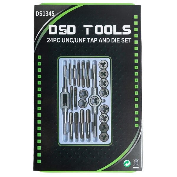 DSD TOOLS 24pc Unc/Unf Tap & Die Set DS1345 - Image 4