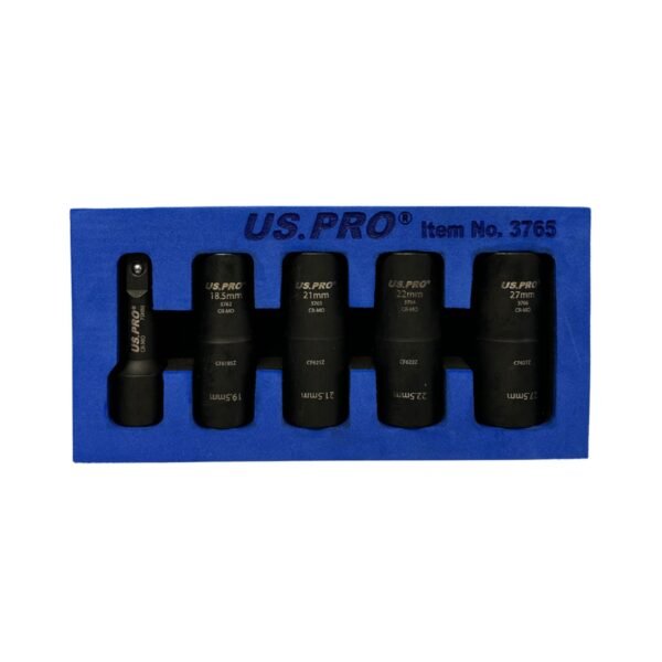 US PRO 5pc 1/2" DR Wheel Nut Flip Socket Set 3765