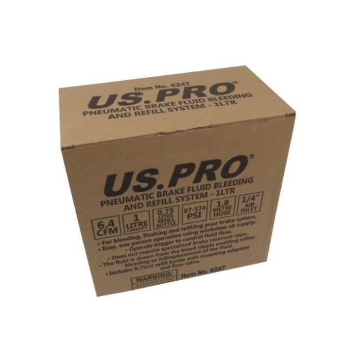 US PRO PNEUMATIC BRAKE FLUID BLEEDING AND REFILL SYSTEM - 1LTR 6247 - Image 2