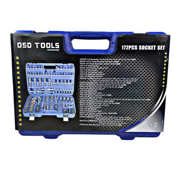 DSD TOOLS 172pc 1/4" 3/8" 1/2" DR Metric Super Lock Socket Set - Image 5