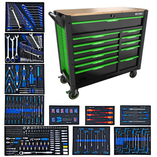 DSD TOOLS 12 Drawers Caster Mounted Roller Tool Chest Cabinet DS1829