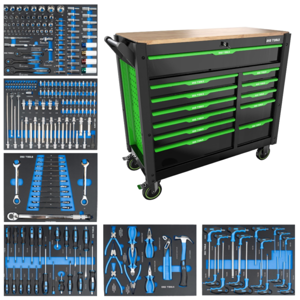 DSD TOOLS 12 Drawers Caster Mounted Roller Tool Chest Cabinet DS1830