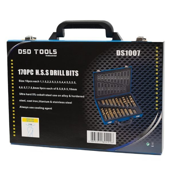 DSD TOOLS 170pc H.S.S Drill Bits 1 to 10mm DS1007 - Image 4