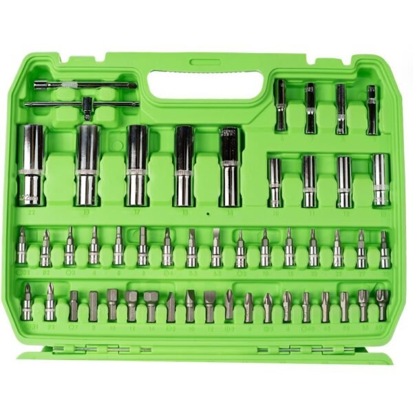 DSD TOOLS 108pc 1/4" & 1/2" Dr Metric Sockets, Ratchets & Bits DS1033 - Image 3