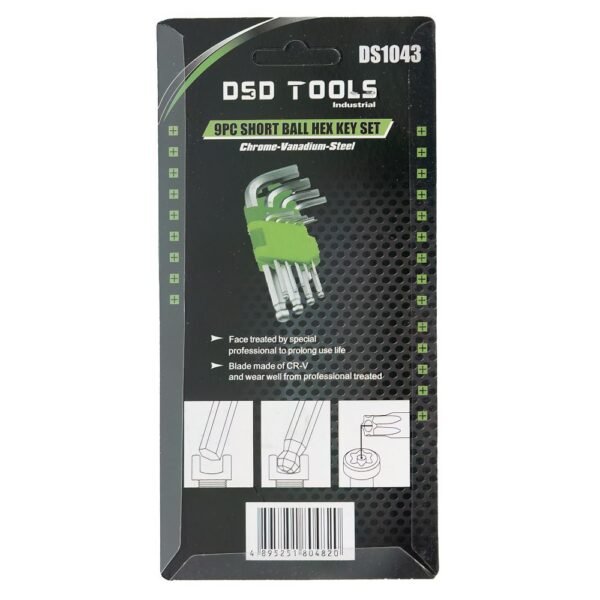 DSD TOOLS 9pc Short Ball Hex Key Set DS1043 - Image 3