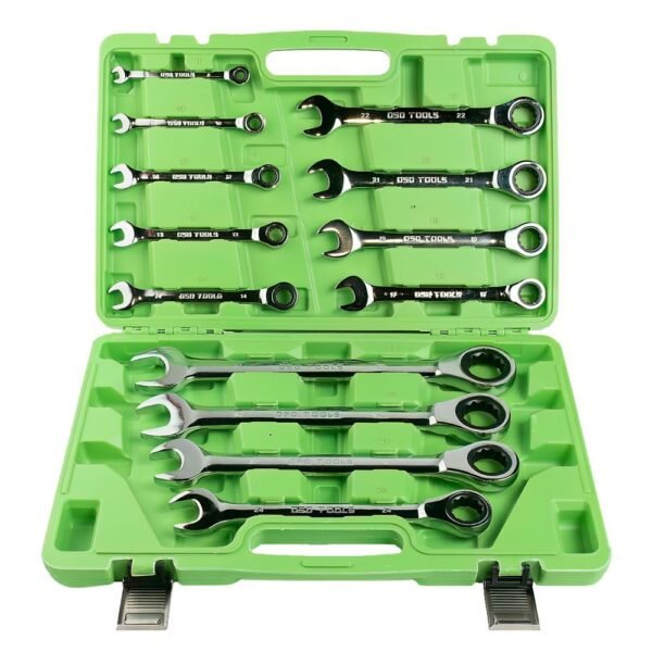 DSD TOOLS 13pc Metric Gear Ratchet Combination Wrench Set DS1057