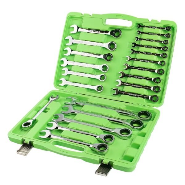 DSD TOOLS 22pc Metric Gear Ratchet Combination Wrench Set DS1059 - Image 2