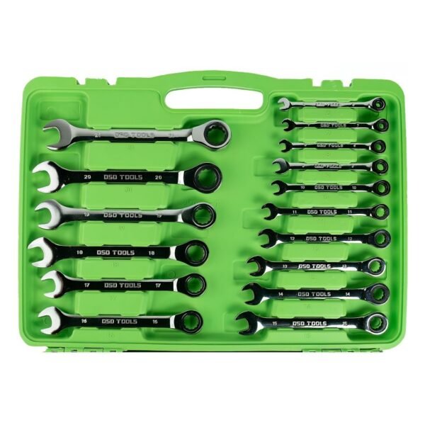 DSD TOOLS 22pc Metric Gear Ratchet Combination Wrench Set DS1059 - Image 3