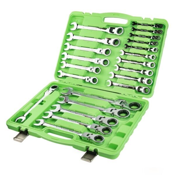 DSD TOOLS 22pc Metric Flexi Gear Ratchet Combination Wrench Set DS1060 - Image 2