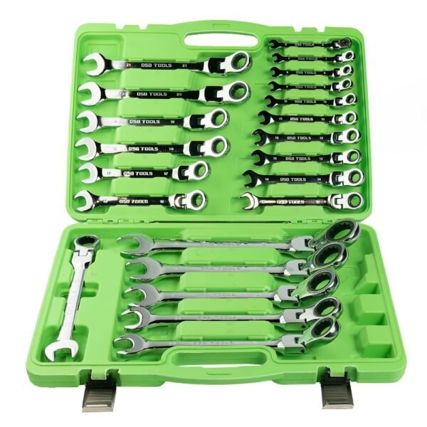 DSD TOOLS 22pc Metric Flexi Gear Ratchet Combination Wrench Set DS1060 - Image 3