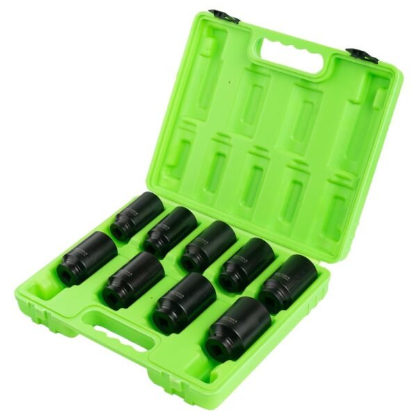 DSD TOOLS 9pc 1/2" DR 12PT Deep Impact Hub Nut Sockets DS1114 - Image 2