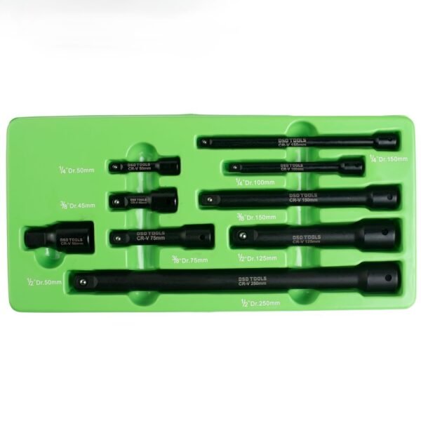 DSD TOOLS 9pc Impact Extension Bar Set 1/4" 3/8" 1/2" DS1121