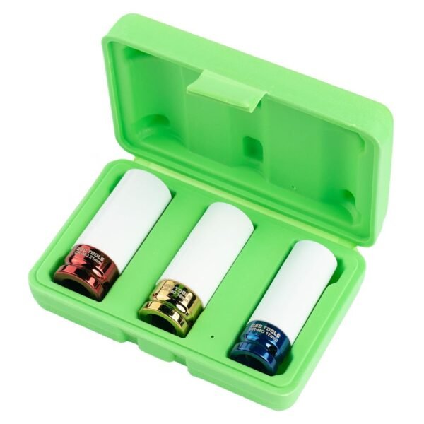 DSD TOOLS 3pc 1/2" DR Deep Impact Sockets For Alloy Wheels DS1127 - Image 2