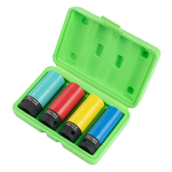 DSD TOOLS 4pc 1/2" DR Deep Impact Sockets For Alloy Wheels DS1187 - Image 2