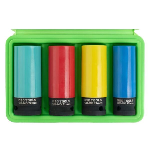 DSD TOOLS 4pc 1/2" DR Deep Impact Sockets For Alloy Wheels DS1187 - Image 3