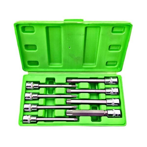 DSD TOOLS 8pc 3/8 DR 110mm(L) Tamper Torx Bit Sockets DS1228