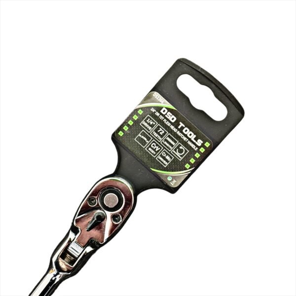 DSD TOOLS 1/4" Dr 305mm Flexi Head Ratchet Handle 72T DS1366 - Image 2