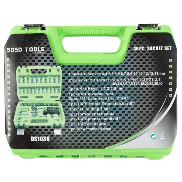 DSD TOOLS 46 Piece 1/4" DR Metric Socket & Bit Set DS1036 - Image 7