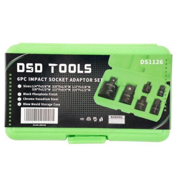 DSD TOOLS 6pc Impact Socket Adaptor Set DS1126 - Image 4