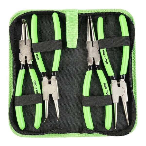 DSD TOOLS 4pc 9" Ni-Fe Finish Circlip Pliers Set In Zip Case DS1250