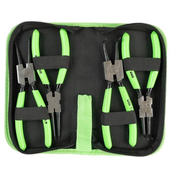 DSD TOOLS 4pc 7" Circlip Pliers Set In Zip Pouch DS1252