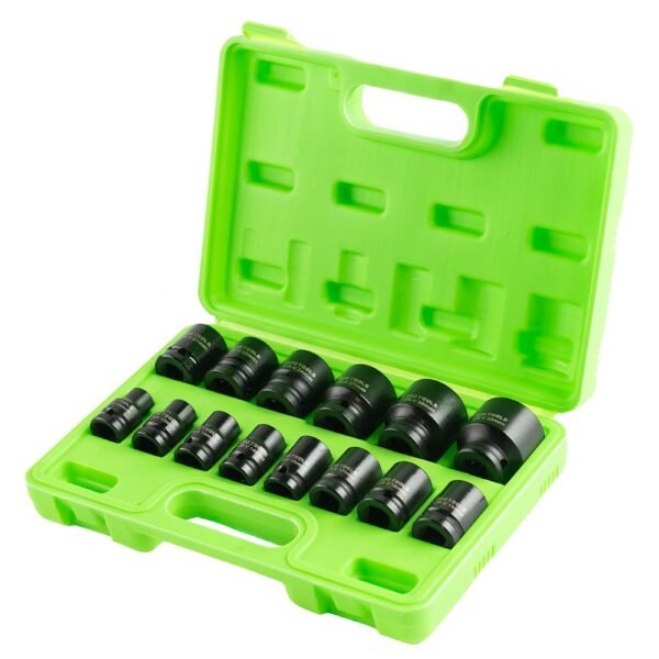 US PRO Impact Sockets 14pc 1/2" Drive Shallow Metric Set – 10-32mm Stubby Impact Set 1679