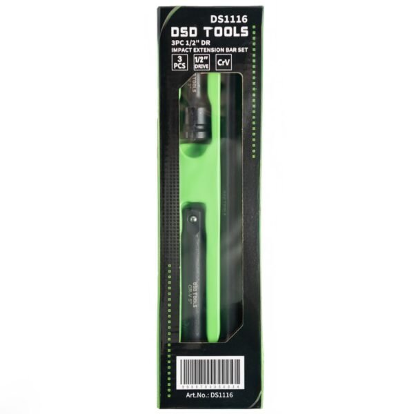 DSD TOOLS 3pc 1/2" DR Impact Extension Bar Set DS1116 - Image 2