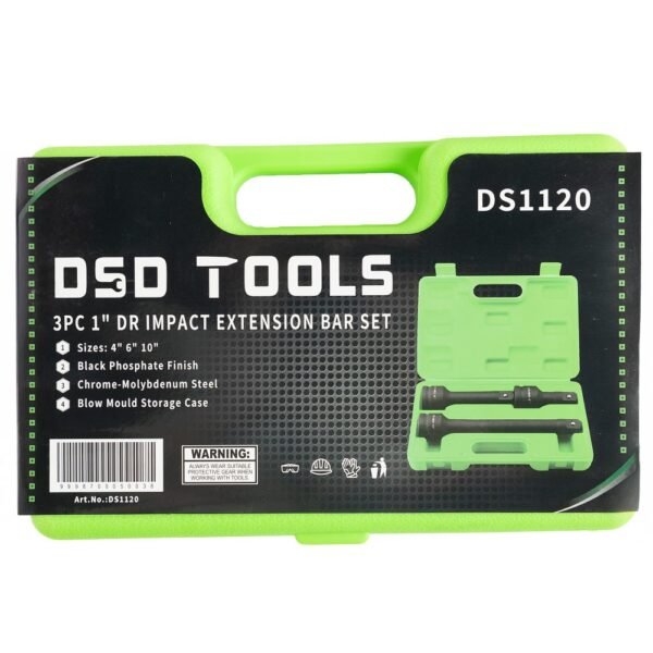 DSD TOOLS 3pc 1" DR Impact Extension Bar Set DS1120 - Image 4
