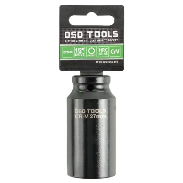 DSD TOOLS 1/2" DR 27mm 6PT Deep Impact Socket DS1153