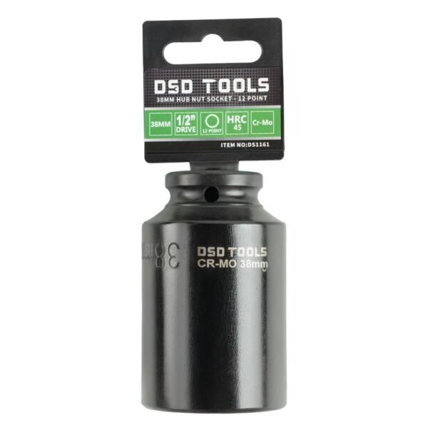 DSD TOOLS 38mm Hub Nut Socket - 12 Point 1/2" Drive DS1161