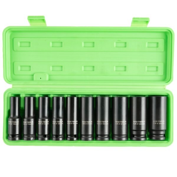 DSD TOOLS 10pc 1/2" DR Deep Impact Sockets Metric DS1171 - Image 3