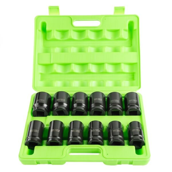 DSD TOOLS 12pc 1" DR 6PT Deep Impact Sockets Metric DS1173