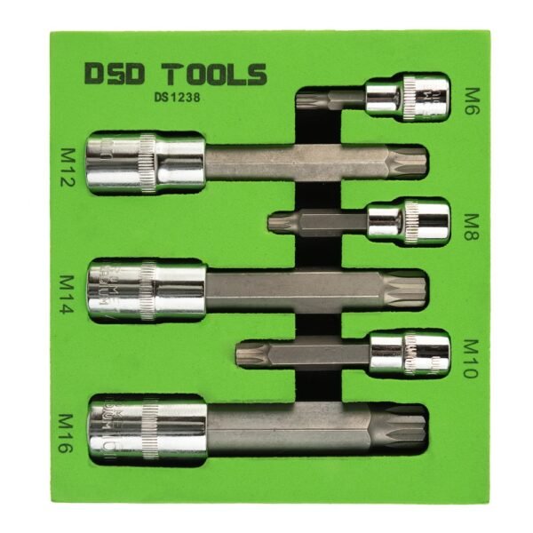 DSD TOOLS 6pc 3/8 & 1/2 DR Triple Square Bit Socket Set DS1238